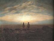 Caspar David Friedrich Two Men on the Beach in Moonlight (mk10) oil painting picture wholesale